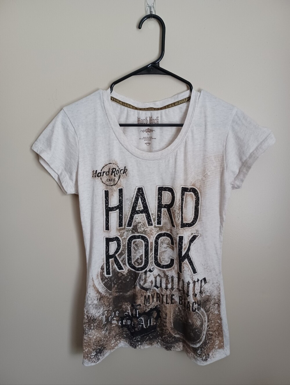 Women's Size Large Hard Rock Cafe Couture Myrtle Beach, SC T-Shirt Top Shirt